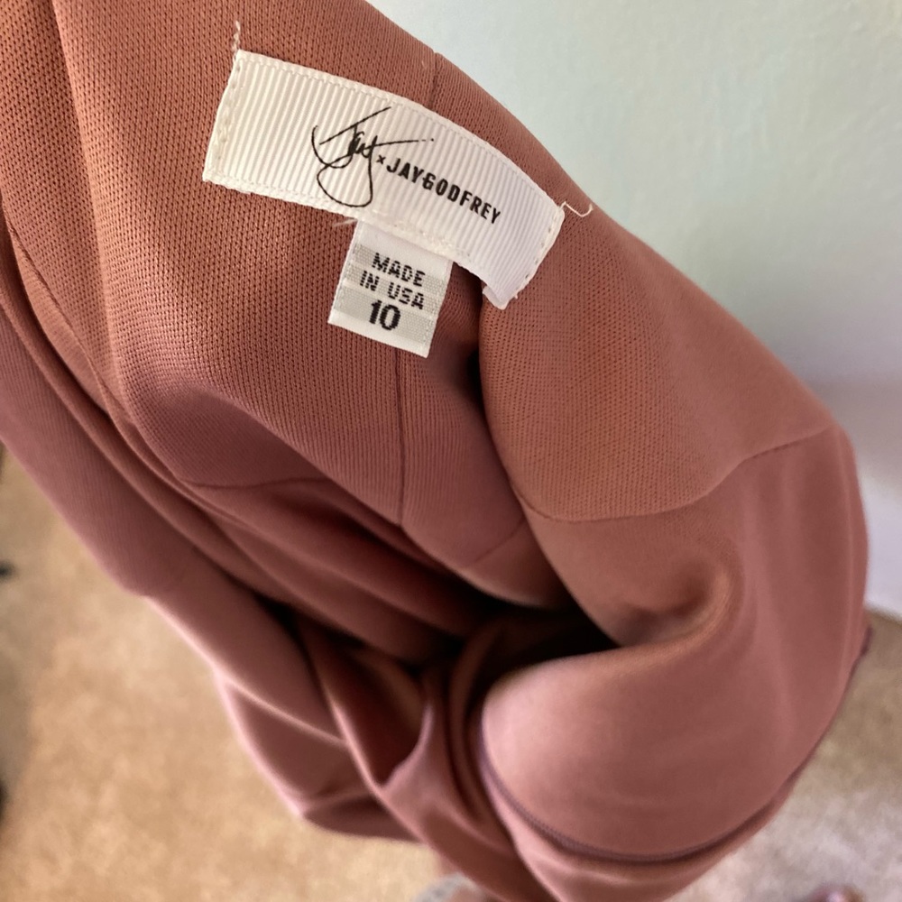 Jay Godfrey Rose Formal Gown. Cowl Back. - Picture 9 of 11